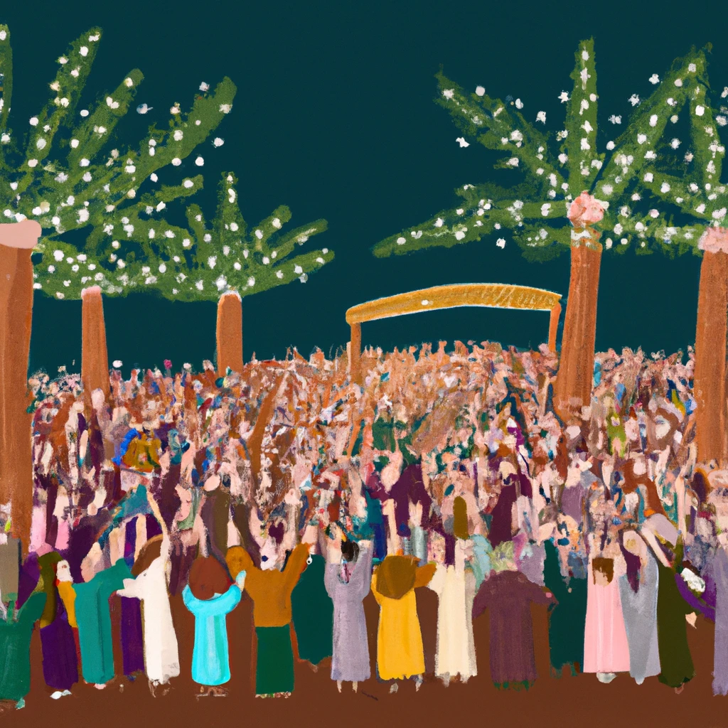 The crowd cheered, waving palms and welcoming Jesus, singing hosannas as He entered the city