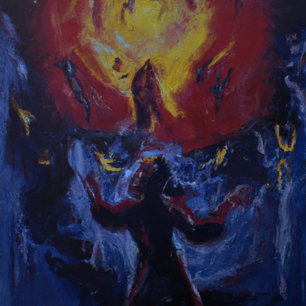 Image generated from Dall.e prompt 'An expressive oil painting of Like a thief in the night, the heavens will pass away with fire and new earth awaits.'