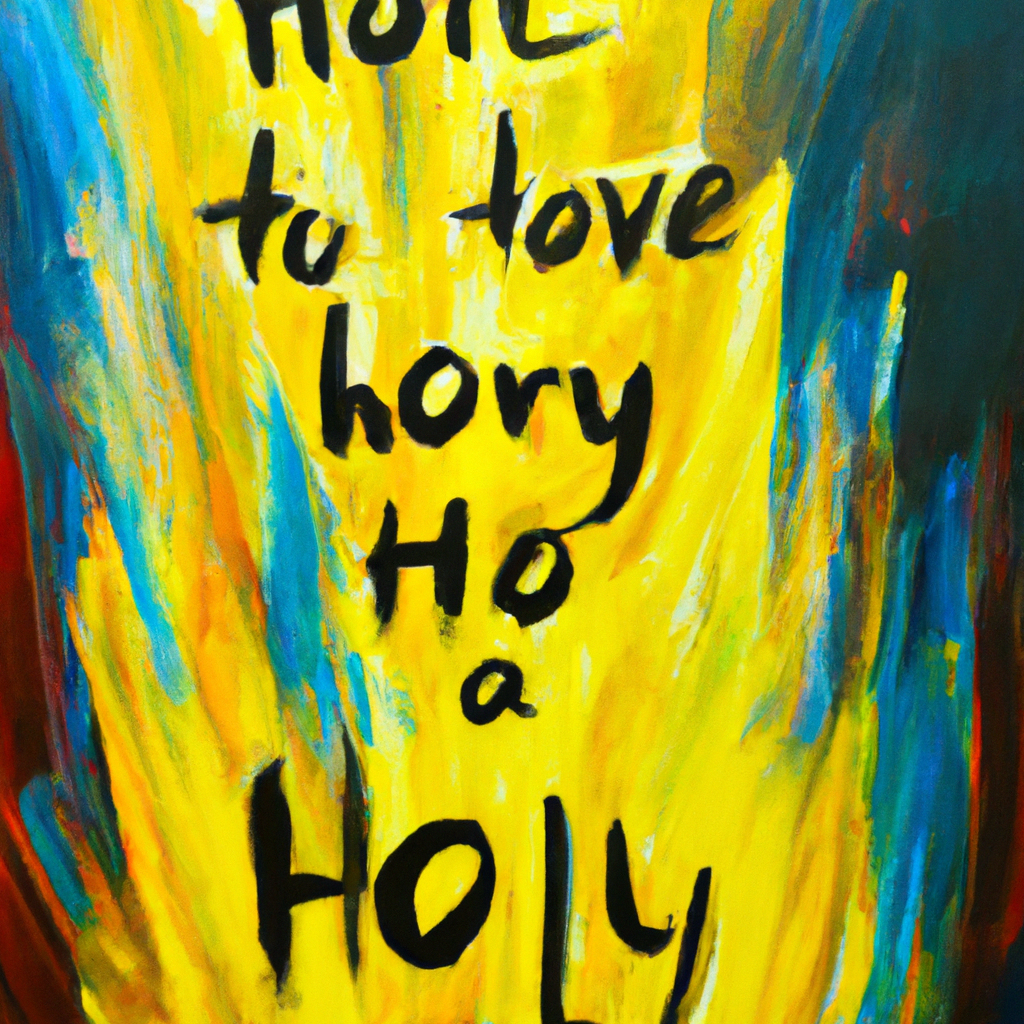 Image generated by AI from Dall.e prompt 'An expressive oil painting of Live a holy life. Be set apart from the world. Reflect God’s holiness, for He is holy.'