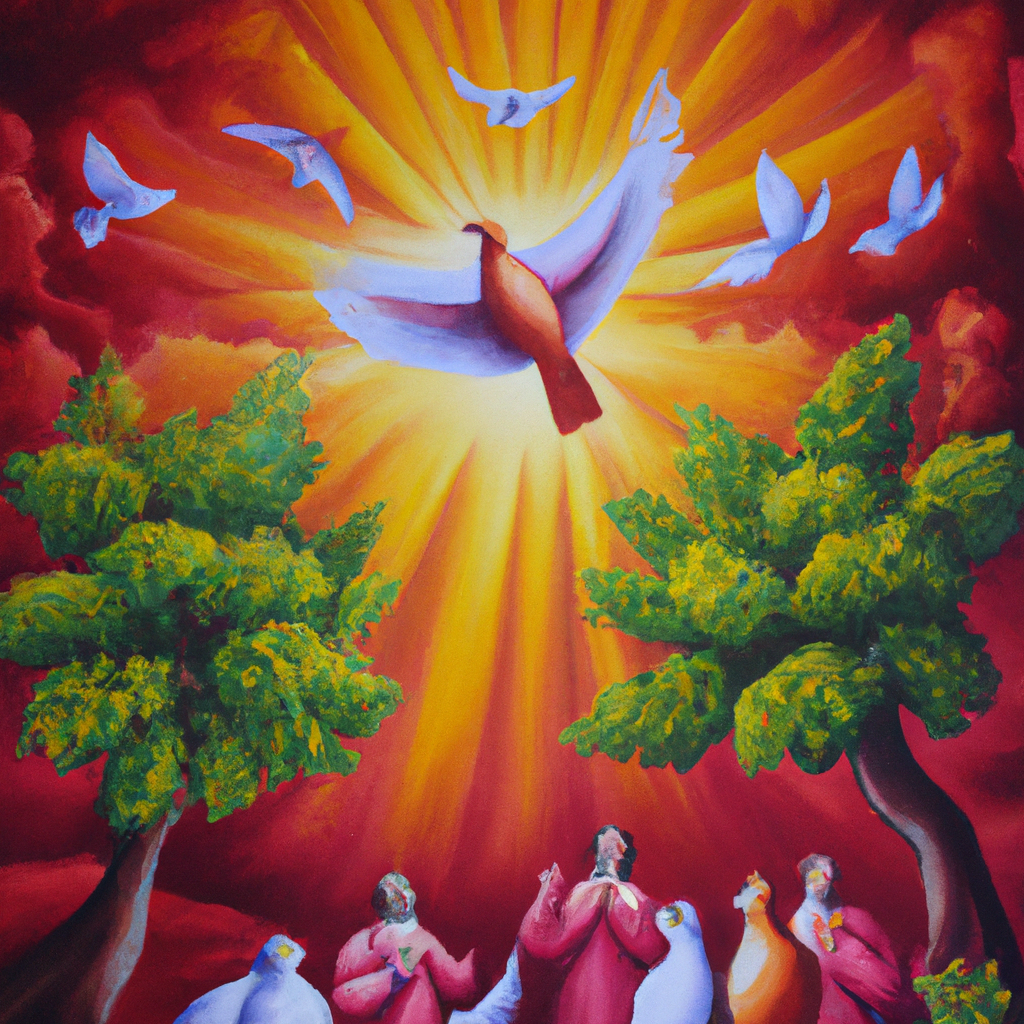 Image generated from Dall.e prompt 'An expressive oil painting of Creation joins in praise, from the heavens to the earth, as all living creatures exalt the Lord.'