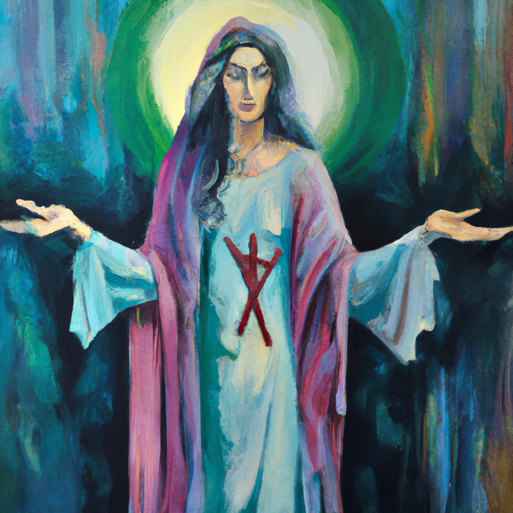 Image generated by AI from Dall.e prompt 'An expressive oil painting of Wisdom stands at the crossroads, proclaiming truth. She was present at creation, delighting in mankind's existence.'