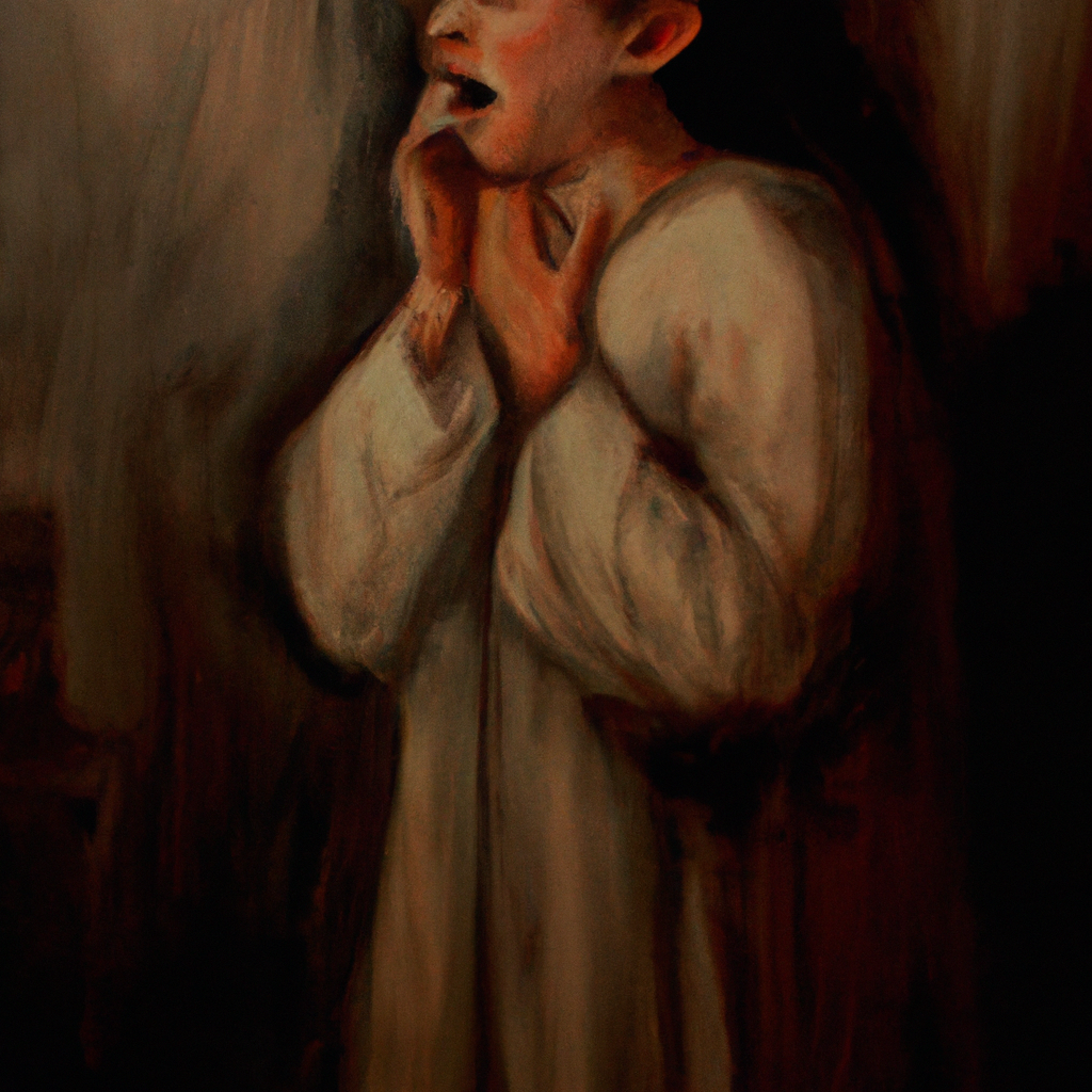 Image generated by AI from Dall.e prompt 'An expressive oil painting of A young Samuel listens intently as the voice of God calls him in the dark, quiet night.'