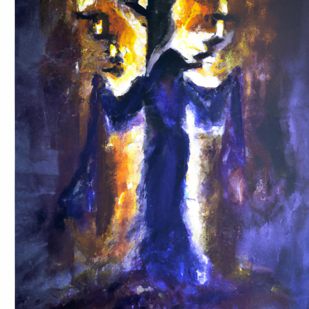 Image generated from Dall.e prompt 'An expressive oil painting of Darkness to light, death to life. Grace through faith, works as God's masterpiece. Saved by grace, not by works.'