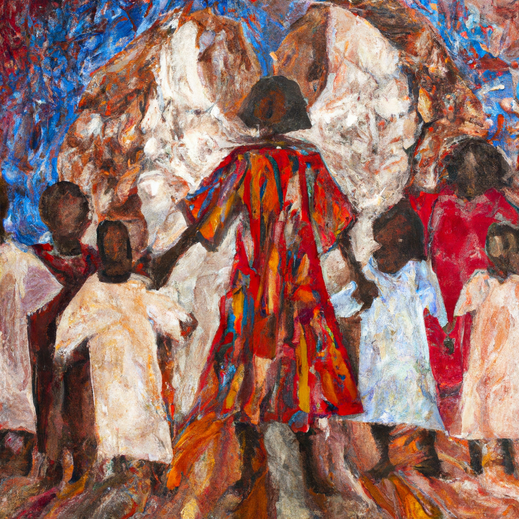 Image generated from Dall.e prompt 'An expressive oil painting of People led by the Spirit are like children of God, part of His family, with His inheritance and glory.'