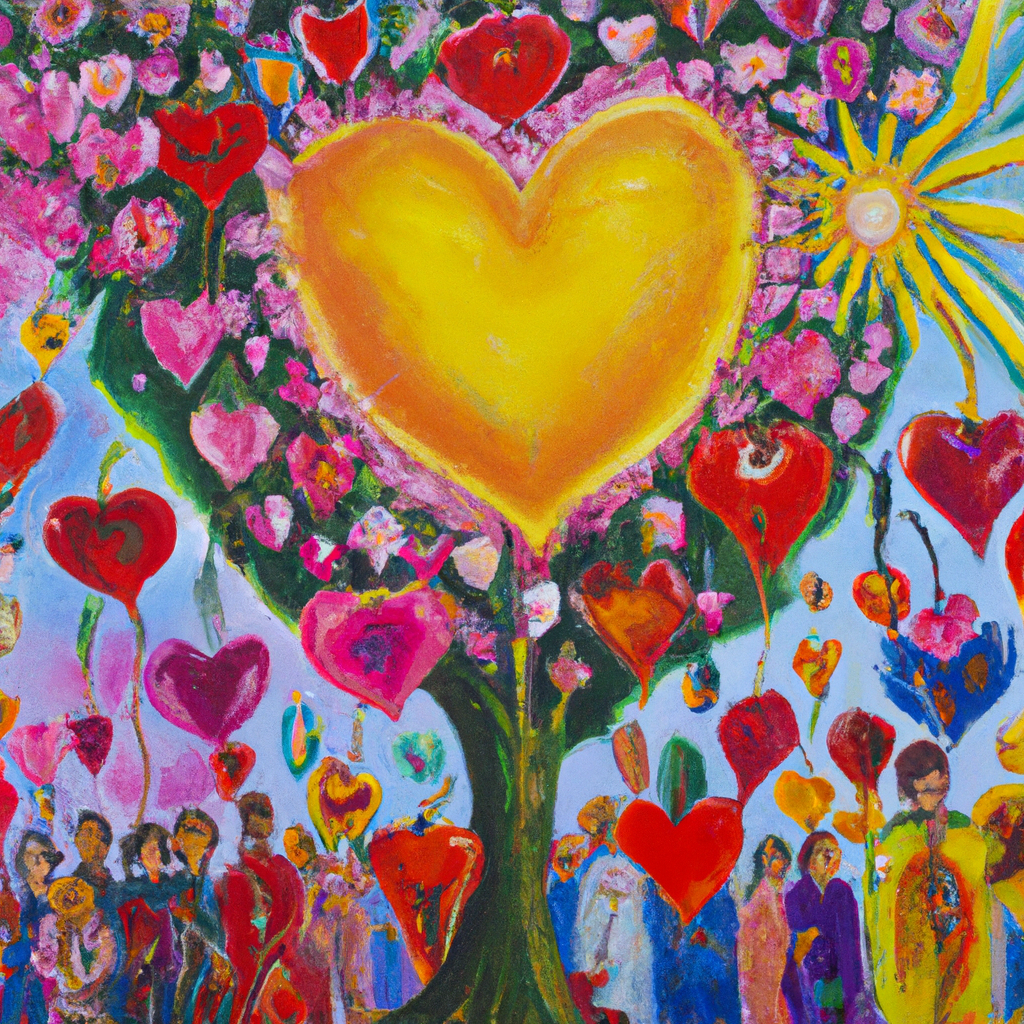 Image generated by AI from Dall.e prompt 'An expressive oil painting of A vibrant gathering of rich and poor, where favoritism fades, kindness blossoms, and hearts unite in love and acceptance.'